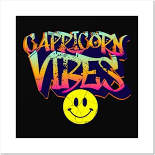 Capricorn Vibes Graffiti Zodiac Birthday Posters and Art